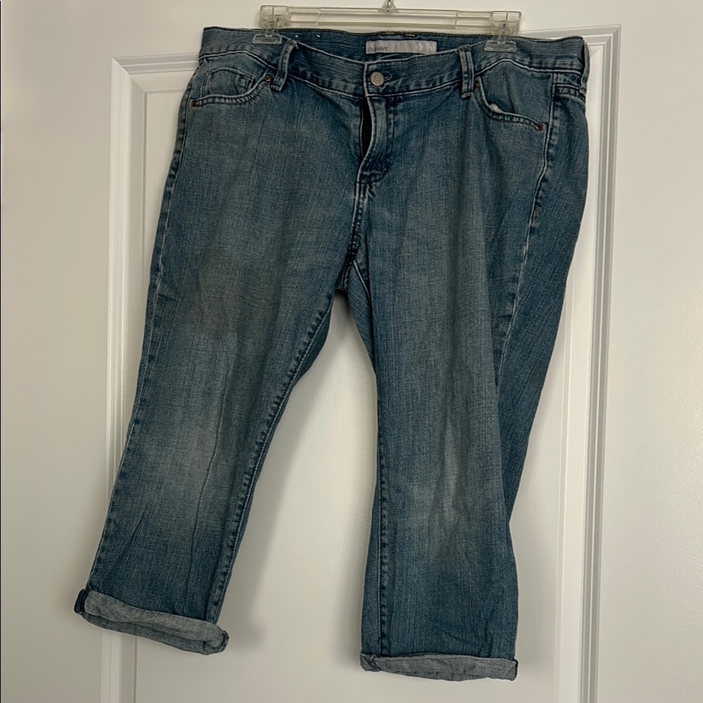 Women's Blue Jeans Capri